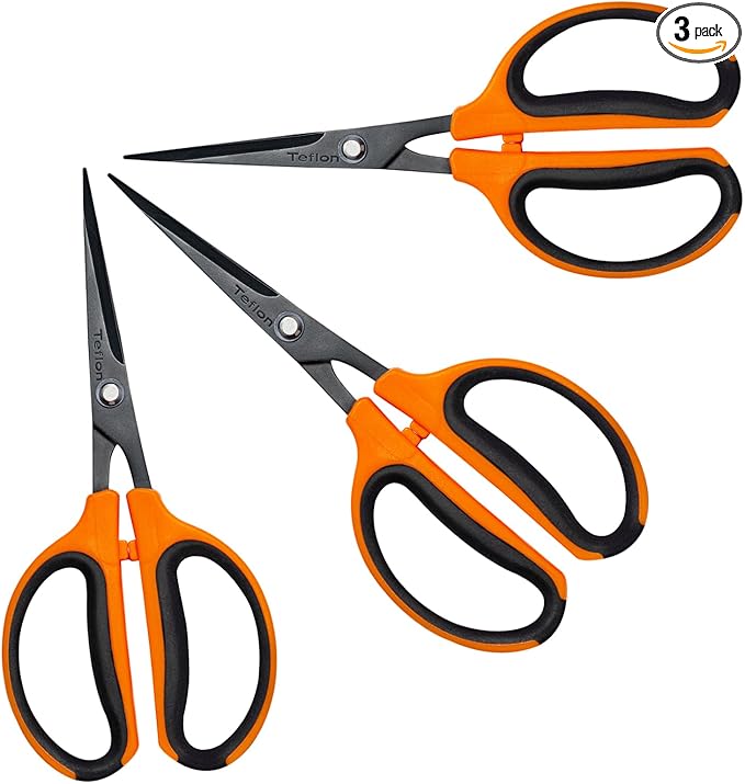 GROWNEER 3 Packs Trimming Scissors Teflon Coated